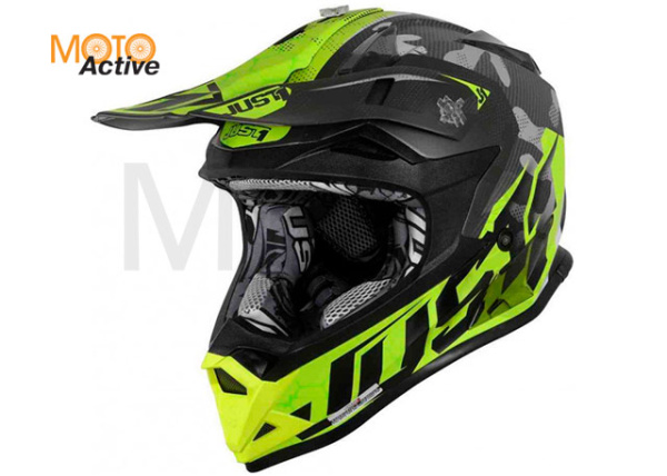 Шлем детский (кроссовый) JUST1 J32 YOUTH SWAT Hi-Vis, желтый/черный матовый