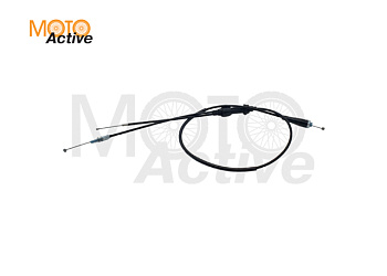 Трос газа (двойной прямой, для карбюратора с ускорителем) 250см3 L=1185 SM-PARTS