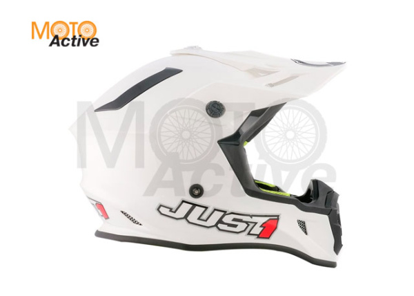 Шлем (кроссовый) JUST1 J38 SOLD, белый глянцевый