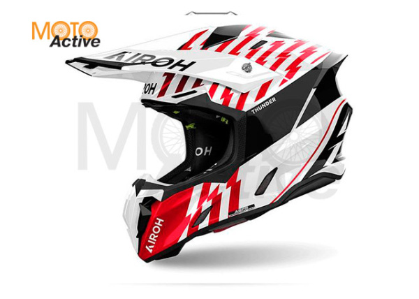 Кроссовый шлем Airoh Twist 3 Thunder Red Gloss