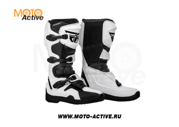 Мотоботы FLY RACING MAVERIK (белые/черные)