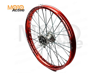 Обод передний 21" (1,60-R21 d=15mm) алюминий/красный KAYO с 2014г. 115x101x6