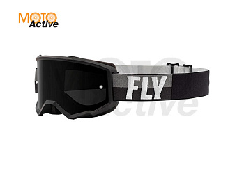 Очки для мотокросса FLY RACING ZONE (2021) чёрные/белые, тонированные