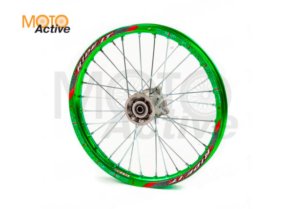 Обод передний 17" (1,60-R17 d=15mm) алюминий/зеленый