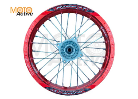 Обод задний 14" (1,85-R14 d=15mm) алюминий/красный