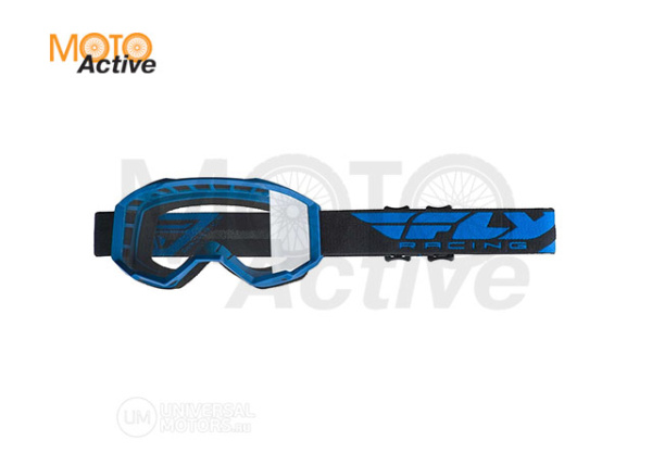 Очки для мотокросса FLY RACING FOCUS (2019) синие, прозрачные