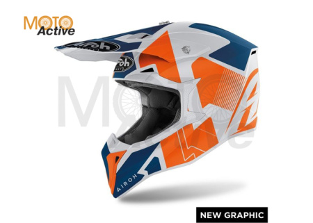 Кроссовый шлем Airoh Wraap Raze Orange Matt